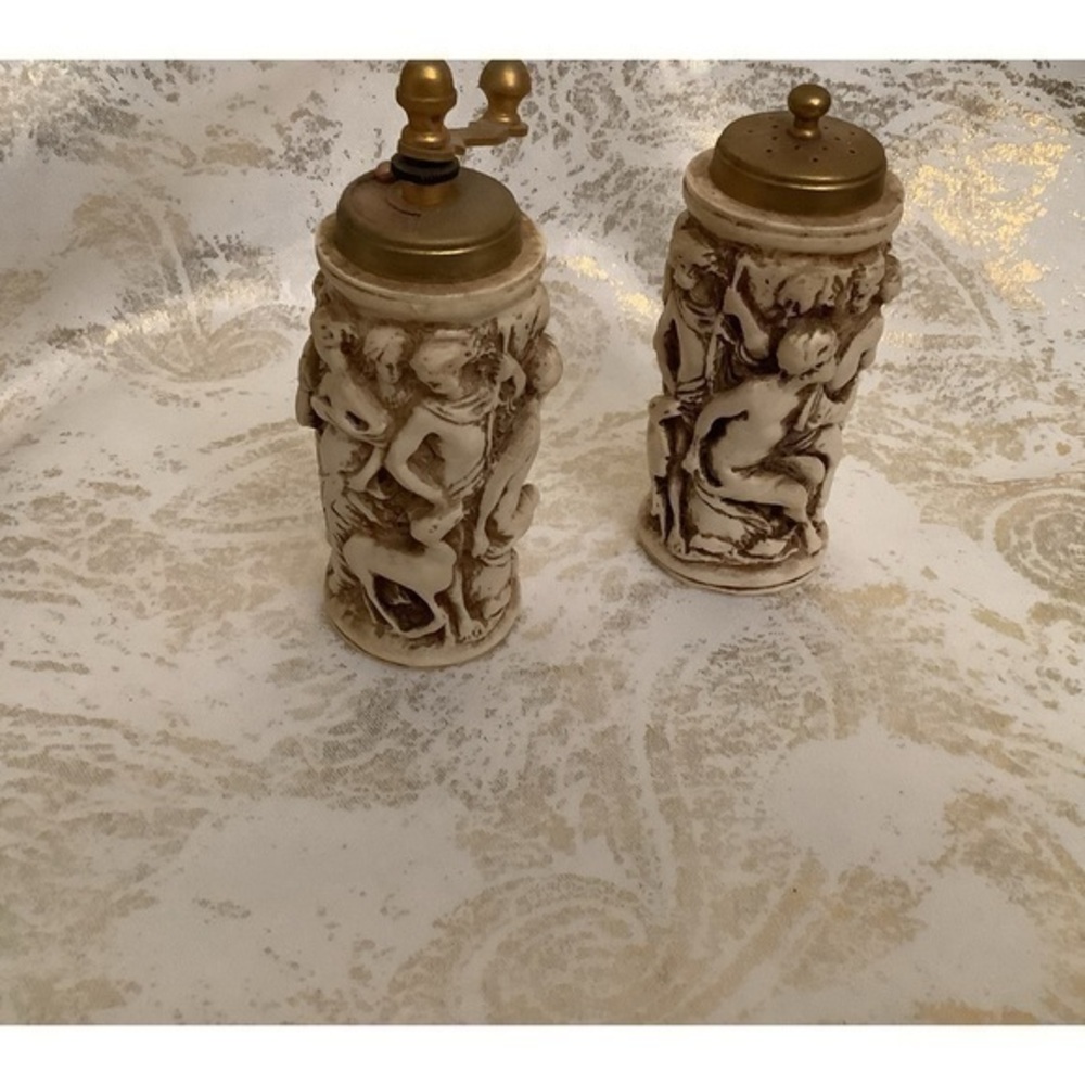 Vintage Art Nouveau  Salt and Pepper